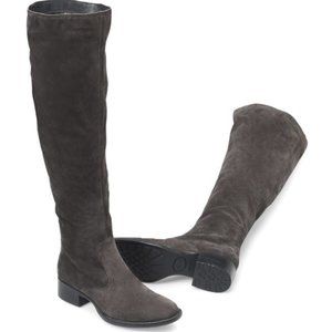NIB BORN 6 Cricket Borman Basalto Grey Suede Slouchy OTK Boots